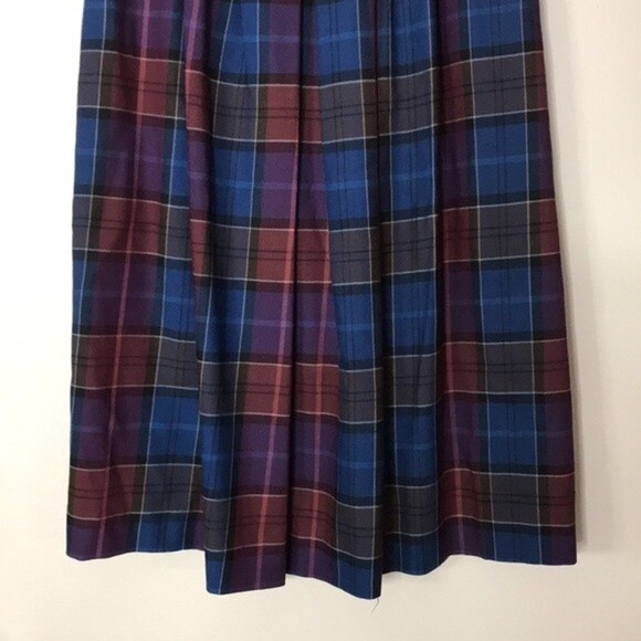 Vintage Eddie Bauer 100% wool pleated skirt size 14 - Picture 3 of 11